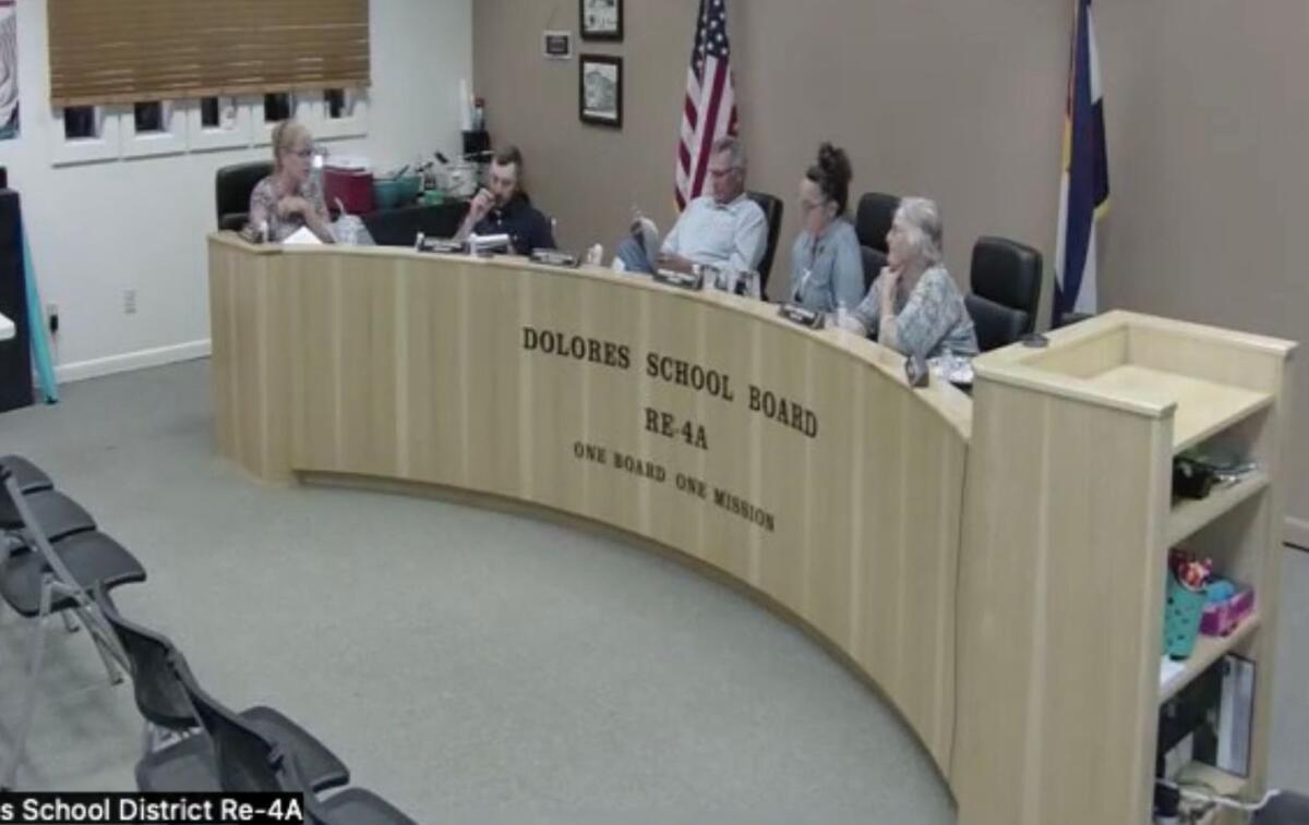 Dolores school board chooses exterior finish for new high school, discusses raises